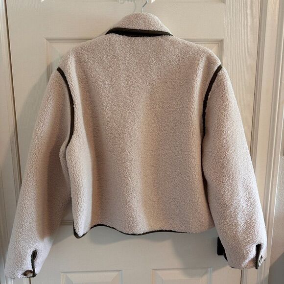 Anthropologie BlankNYC Sherpa Jacket XL Cropped Cloud Forest Boho NWT - Picture 5 of 7